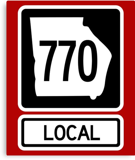 georgia-state-route-770-local-area-code-770-canvas-print-by-srnac