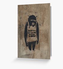 Banksy Greeting Card