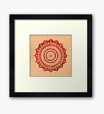 omulyana red mandala Framed Print