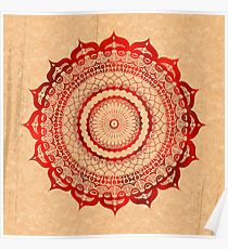 omulyana red mandala Poster