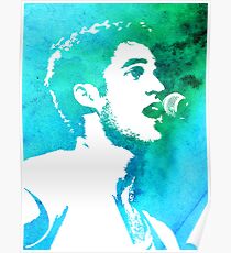 blue/green profile Poster