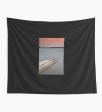 Sunset on the lakes of Mantua Wall Tapestry