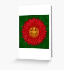 okshirahm rose mandala Greeting Card