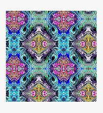 Neon Pinstripes 1 D Photographic Print