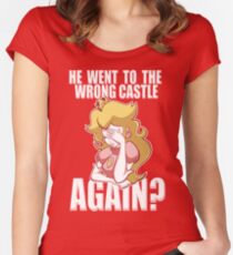 He went to the wrong castle AGAIN? Women's Fitted Scoop T-Shirt