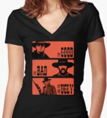 BTTF: The good, the bad and the ugly Women's Fitted V-Neck T-Shirt