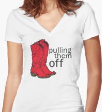 How I met your mother Pulling them off Women's Fitted V-Neck T-Shirt