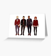 winter fashions caws crew Greeting Card