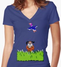 Duck Hunt Women's Fitted V-Neck T-Shirt