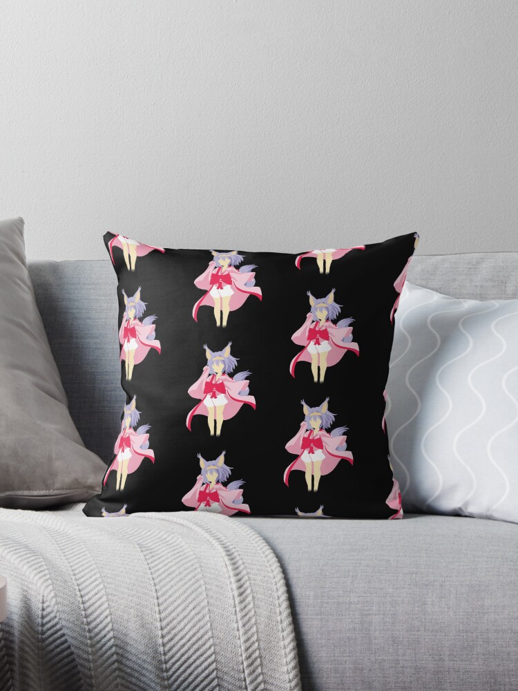 "Anime Cat Girl" Throw Pillow by DavinciStore21 | Redbubble