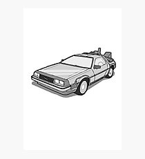 Back to the Future Delorean Photographic Print