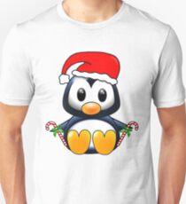 Cute Cartoon Christmas Penguin Unisex T-Shirt