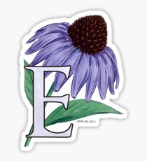 E is for Echinacea Sticker