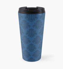Tardis Damask - Blue Travel Mug