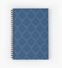 Tardis Damask - Blue Spiral Notebook