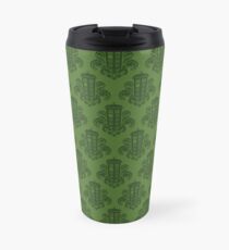 Tardis Damask - Green Travel Mug