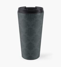Tardis Damask - Grey Travel Mug