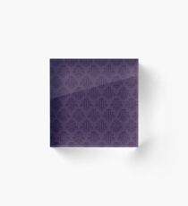 Tardis Damask - Purple Acrylic Block