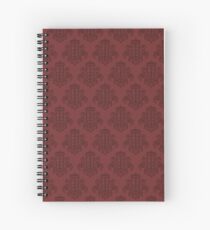 Tardis Damask - Red Spiral Notebook