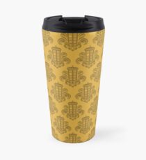 Tardis Damask - Yellow Travel Mug