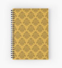 Tardis Damask - Yellow Spiral Notebook