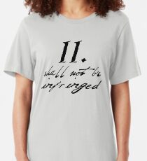 Second Amendment Simple Slim Fit T-Shirt