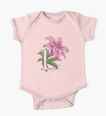 L is for Lily - full image shirt One Piece - Short Sleeve