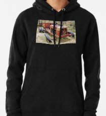 Old Farm Vehicle with Tire Off Hoodie