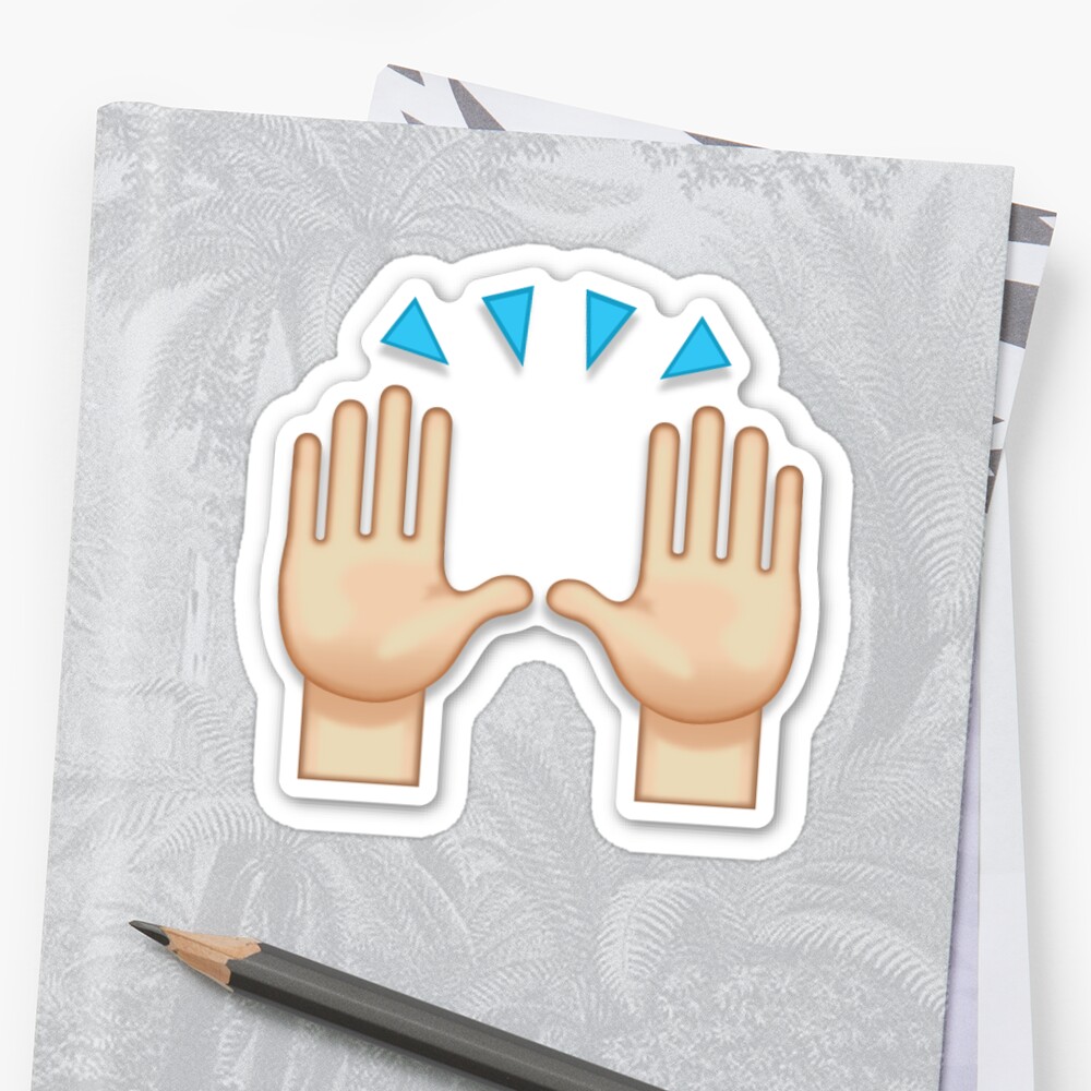 "Praise hand emoji" Stickers by Brogy2323 | Redbubble