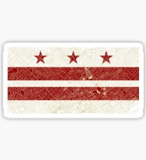 Washington DC Flag w/ Vintage Map Sticker