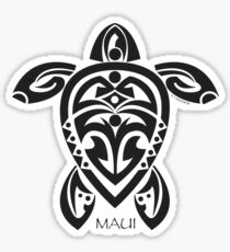 Black Tribal Turtle Tattoo / Maui Sticker