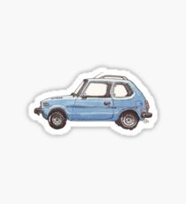 Small Blue Car Sticker