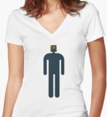 Spray Your Brains Out Women's Fitted V-Neck T-Shirt