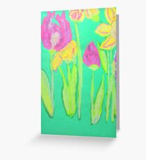 Parrot Tulips Greeting Card