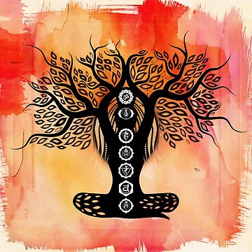 Chakra Lady Tree - WO Postcard for Sale by Serena King