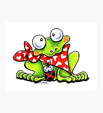 Sweet Frog n Ladybug Fotodruck
