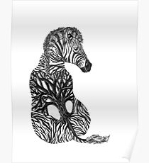 Zebra Tree Poster