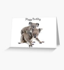 A koala Happy Birthday 2L Greeting Card