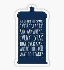 All Of Time And Space Sticker