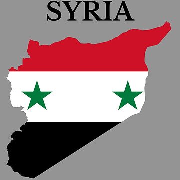 Syria Flag Map Sticker for Sale by MKCoolDesigns MK