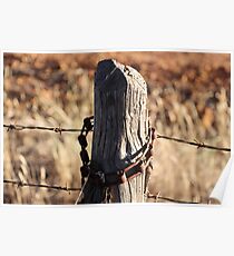 Rustic Fencepost Poster