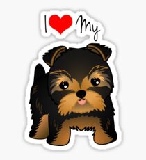 Cute Yorshire Terrier Puppy Dog Sticker