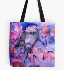 Koi and lilie pad. watercolor Tote Bag