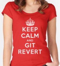 Keep Calm Geeks: Git Revert Women's Fitted Scoop T-Shirt