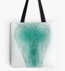 Scarey face in greens Tote Bag