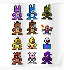8-bit Five Nights at Freddy's Poster