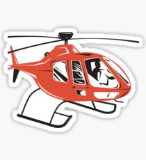 Helicopter Chopper Retro Sticker