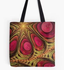 Pink eyed whirl, abstract wallart Tote Bag