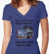 Timey Wimey Detector Women's Fitted V-Neck T-Shirt