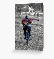 Cellist by Bike Greeting Card